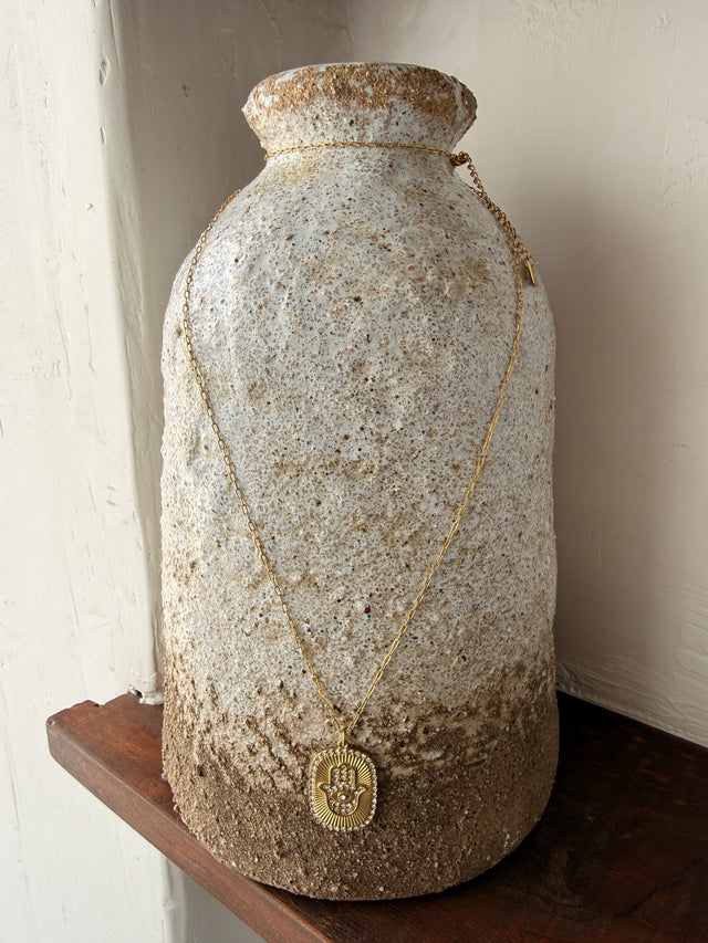 Hand of God Necklace with Diamonds