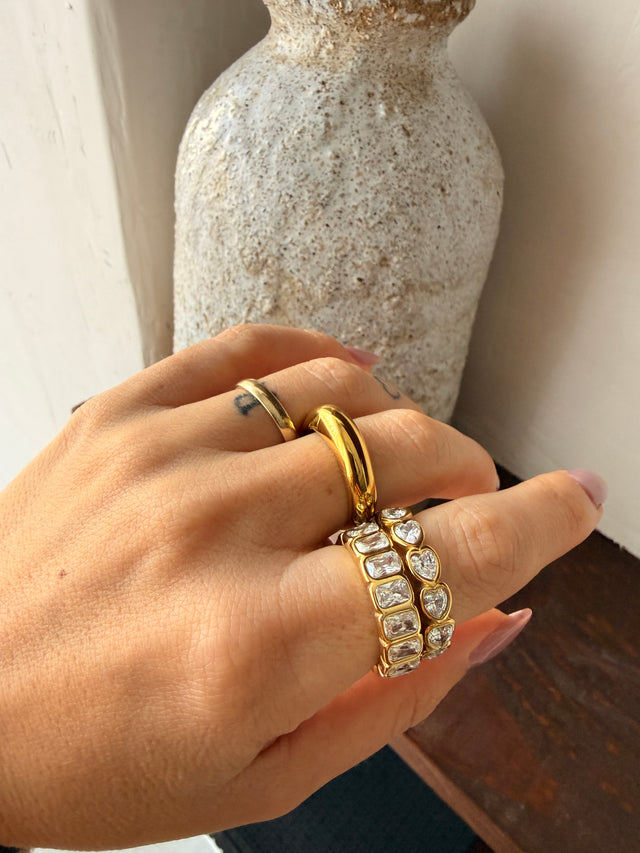 Anel Corações Brilhante