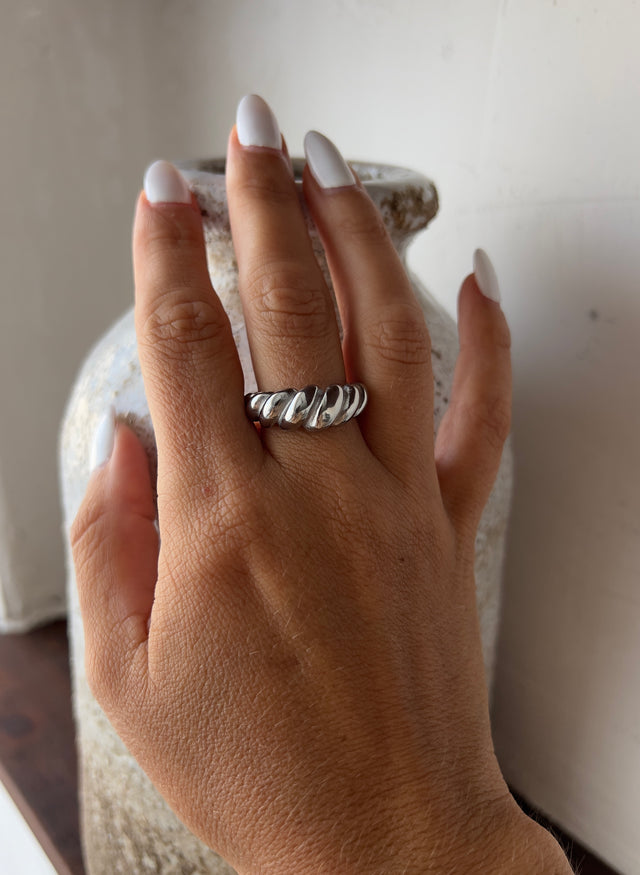 Twisted Stainless Steel Ring