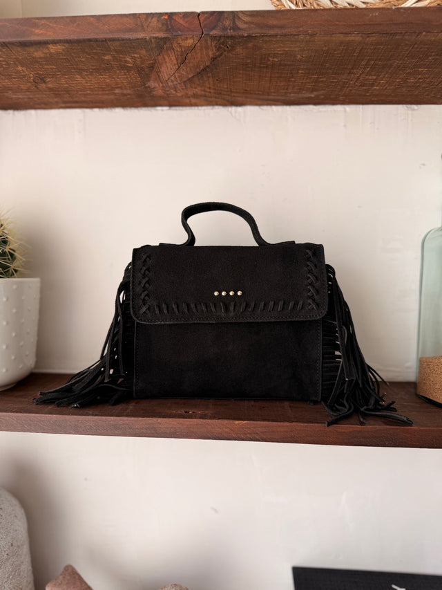 Suede Bag with Fringes