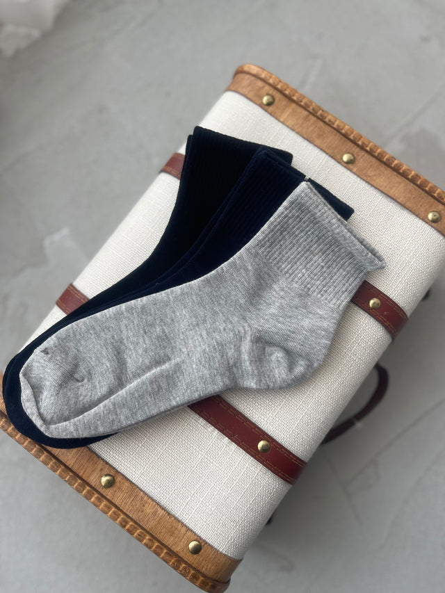 3 Pairs Cotton Short Socks