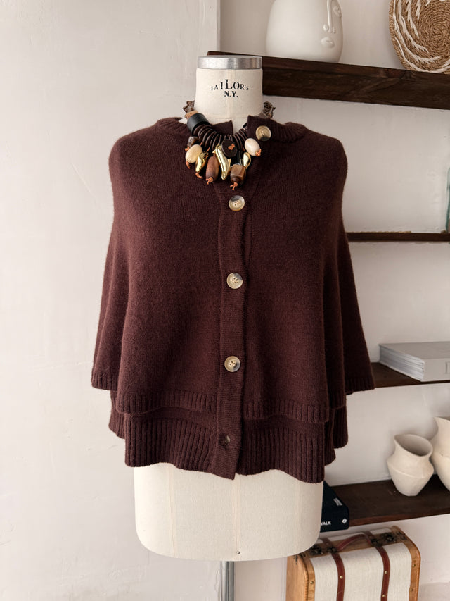 Knitted Jacket with Flap