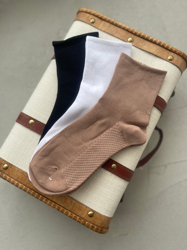 3 paires de chaussettes courtes en coton