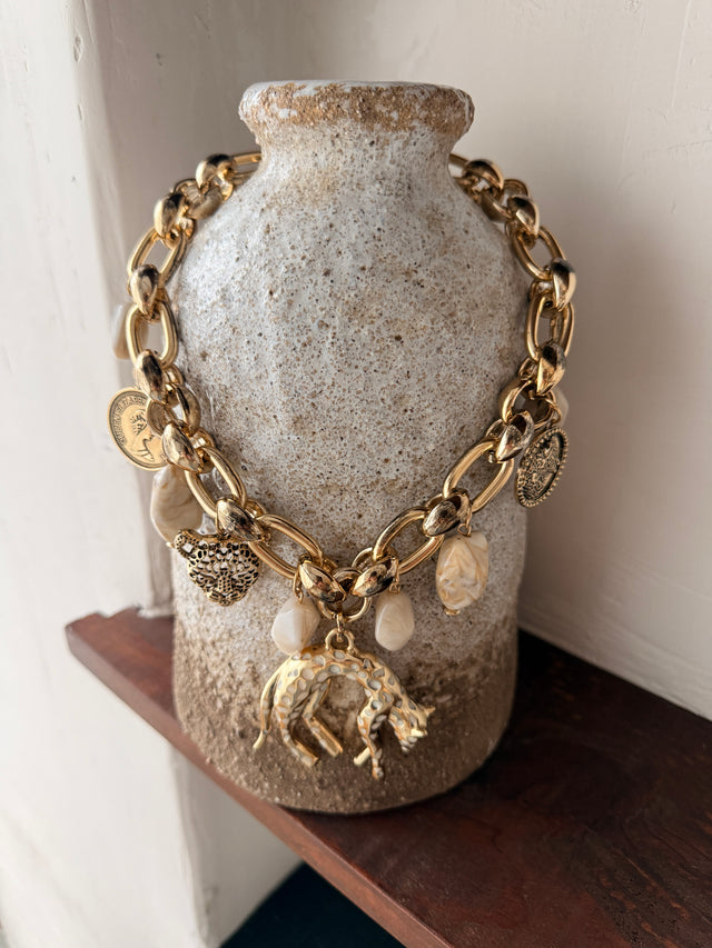 Colar Animal Com Pedras