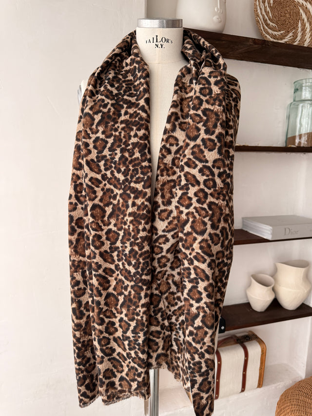 Cachecol de Malha Animal Print