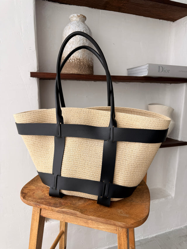 Sac cabas en raphia