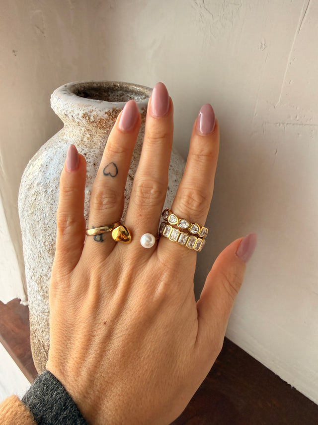 Anel Corações Brilhante