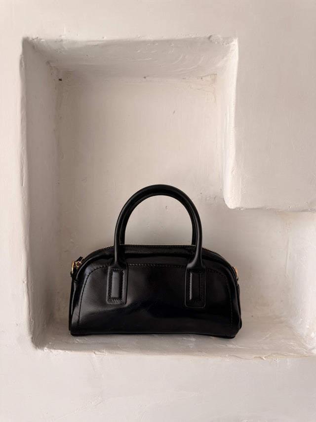 Mini Leather Bowling Suitcase