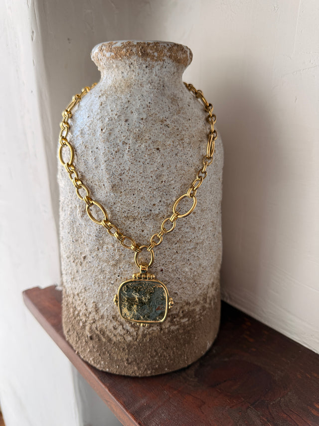 Square Medal Necklace