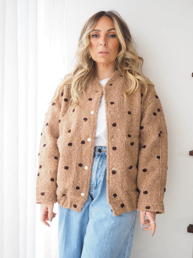 Polka Dot Bomber Jacket