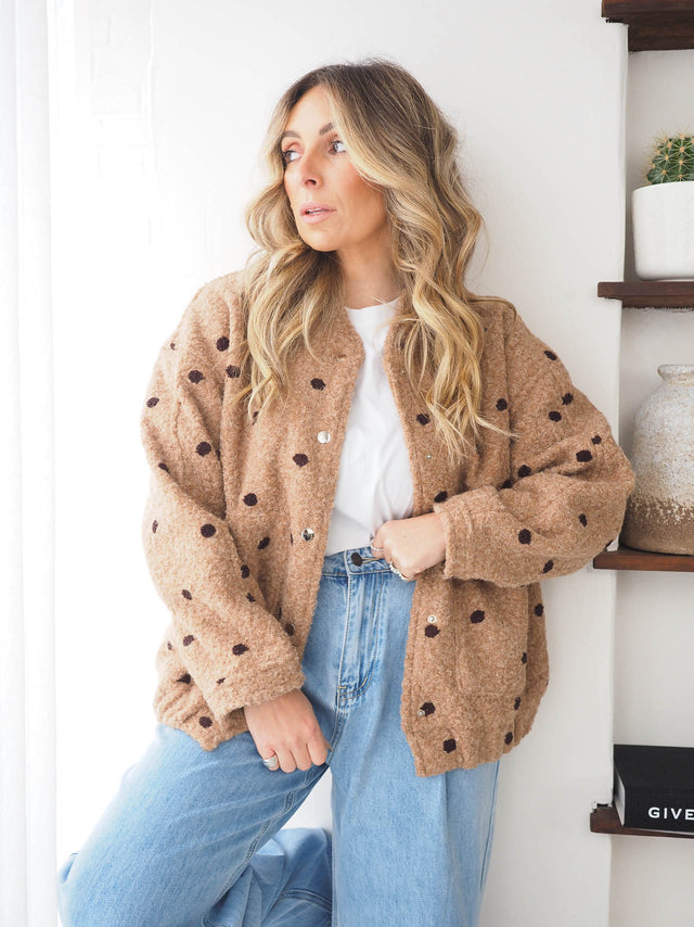 Blusão Bomber às Bolinhas