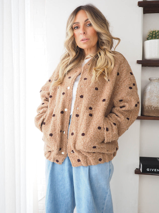 Polka Dot Bomber Jacket