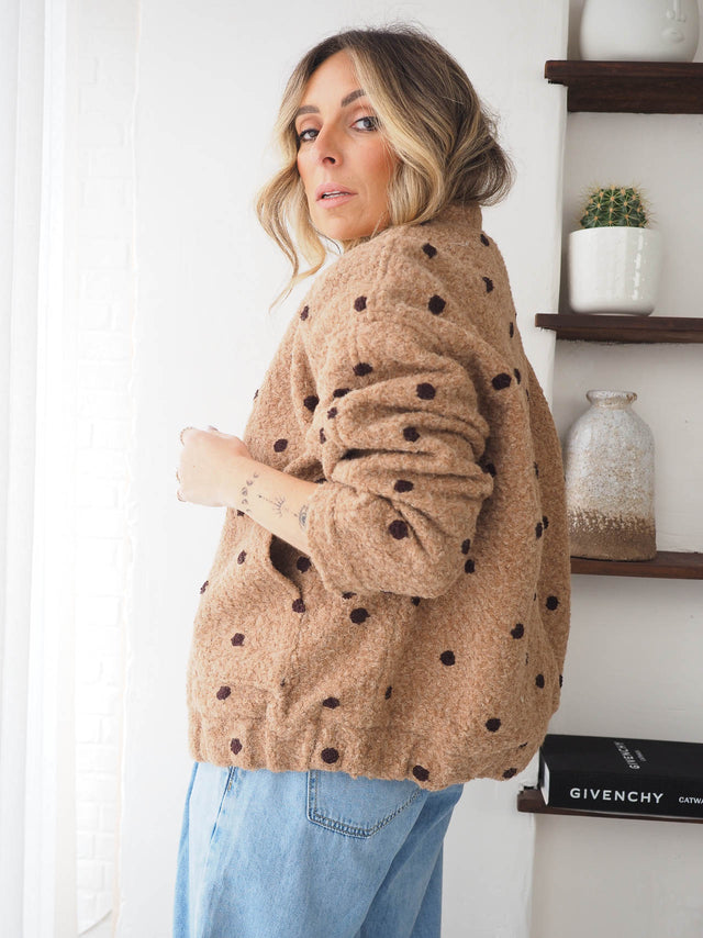 Polka Dot Bomber Jacket
