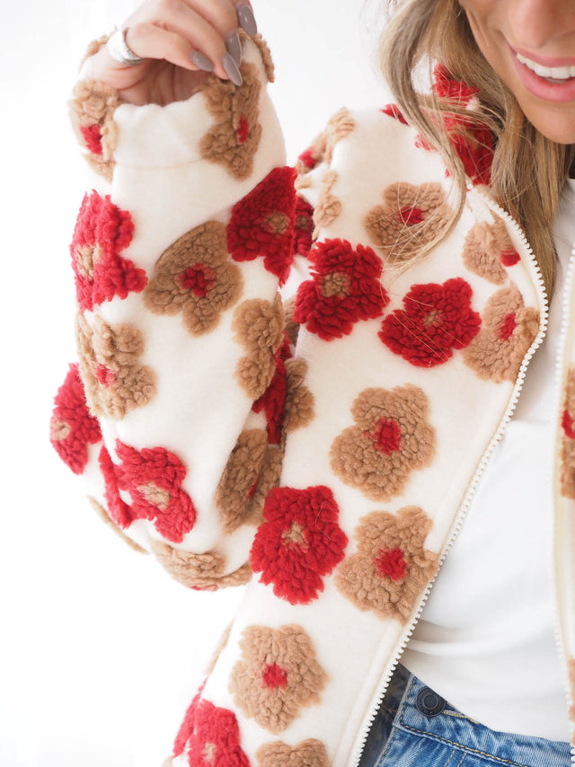 Casaco Bomber ás Flores