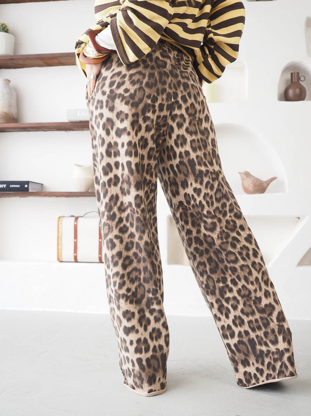 Animal Print Fleece Pants