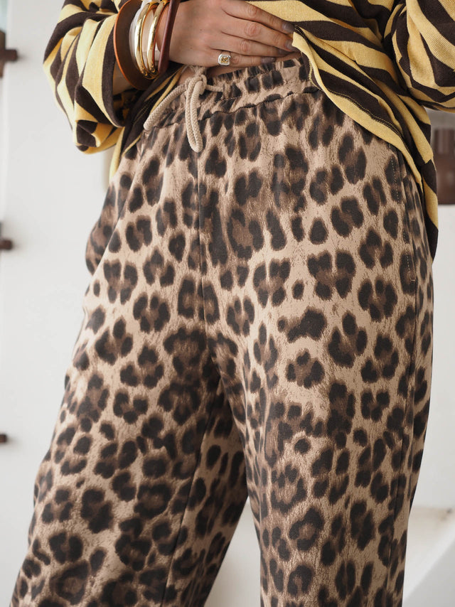 Animal Print Fleece Pants
