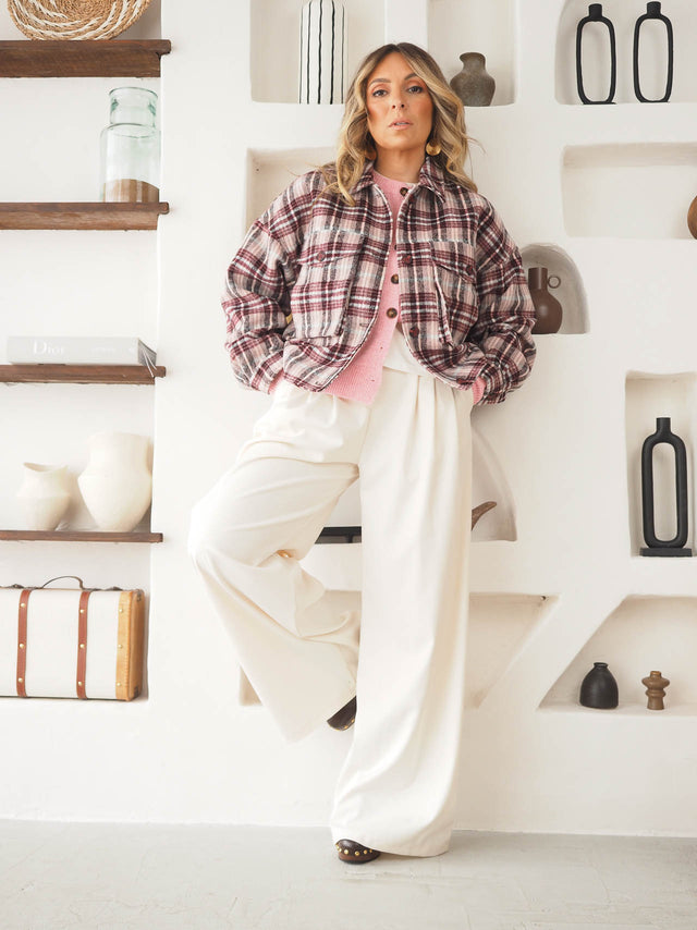 Pleated Wide Leg Pants