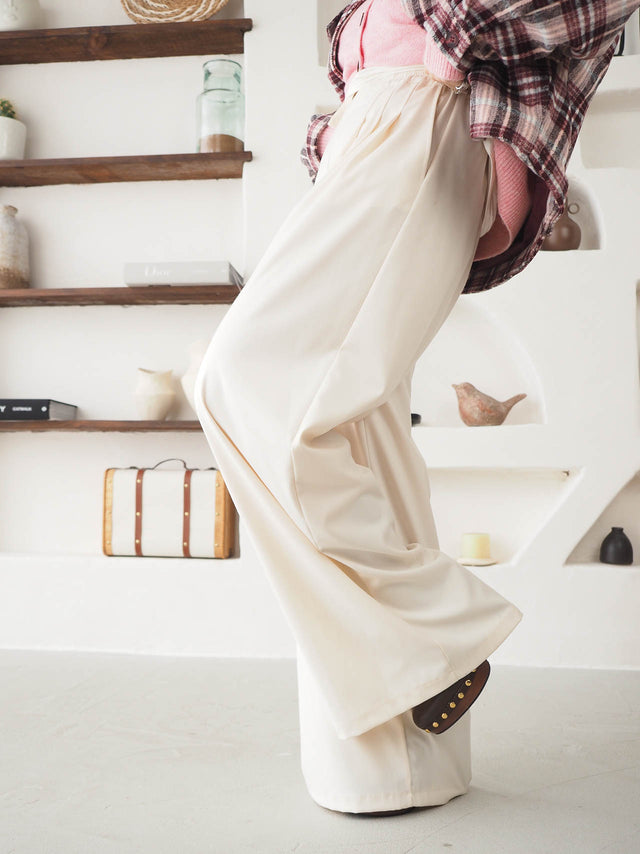 Pleated Wide Leg Pants