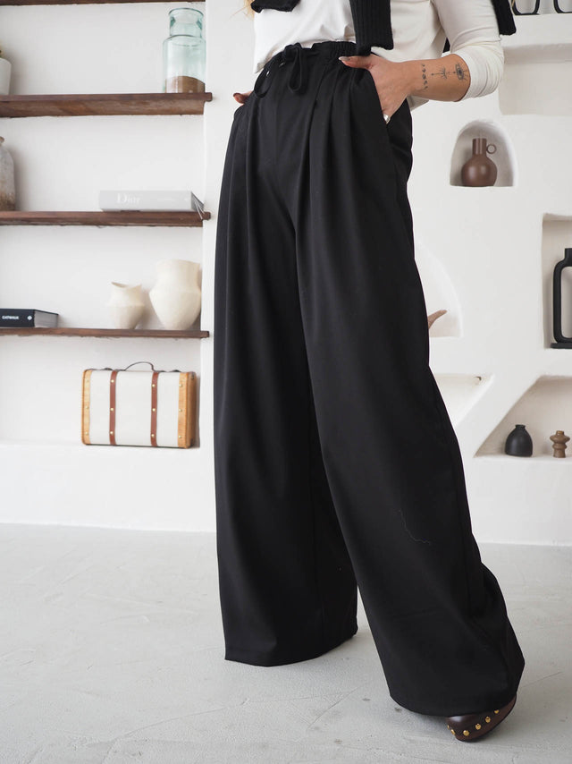Pleated Wide Leg Pants