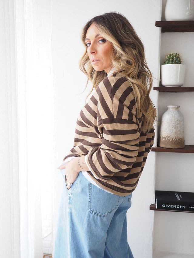 Camisola Malha Com Riscas