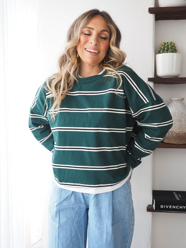 Camisola Manga Comprida às Riscas