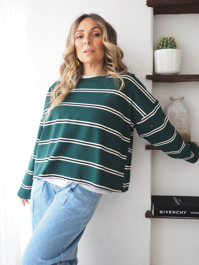 Camisola Manga Comprida às Riscas