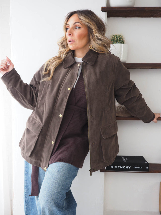 Blusão Efeito Camurça