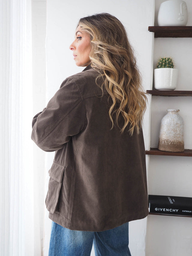 Blusão Efeito Camurça