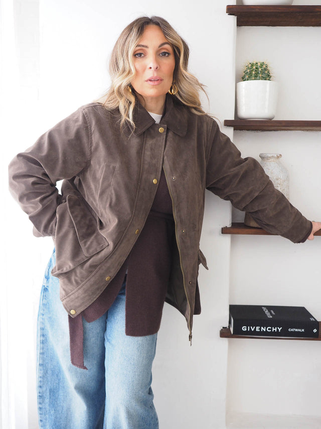 Blusão Efeito Camurça