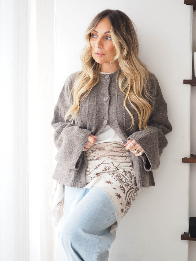 Casaco Malha Com Bolsos