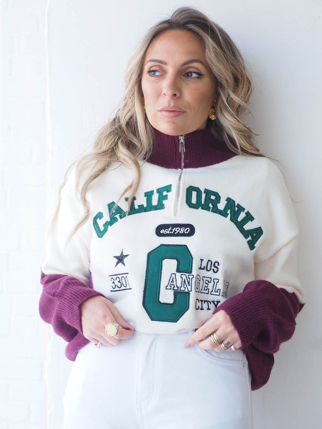 California Zip-Up Sweater