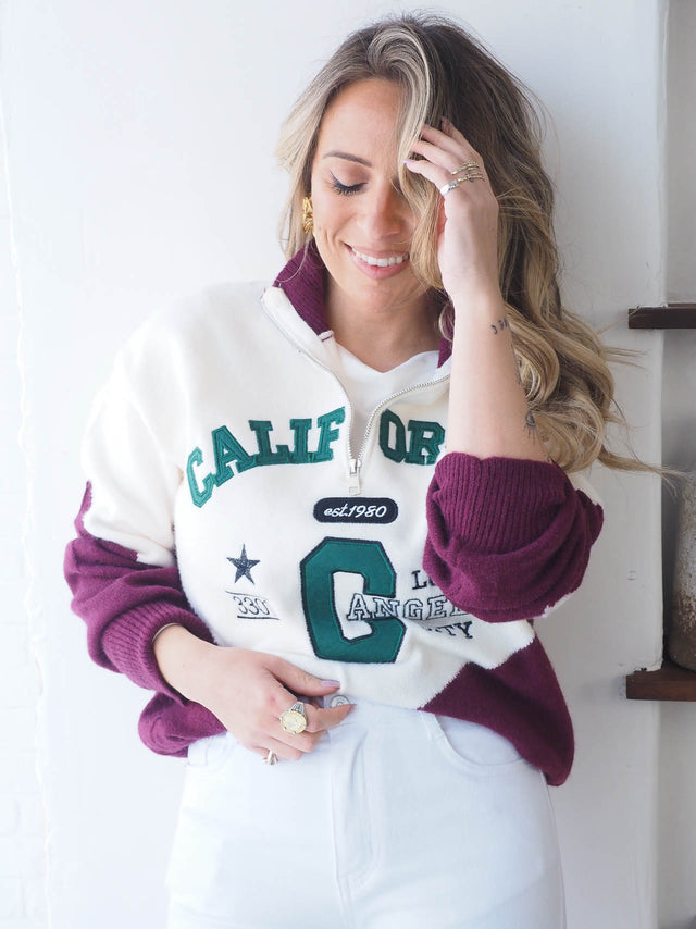 California Zip-Up Sweater