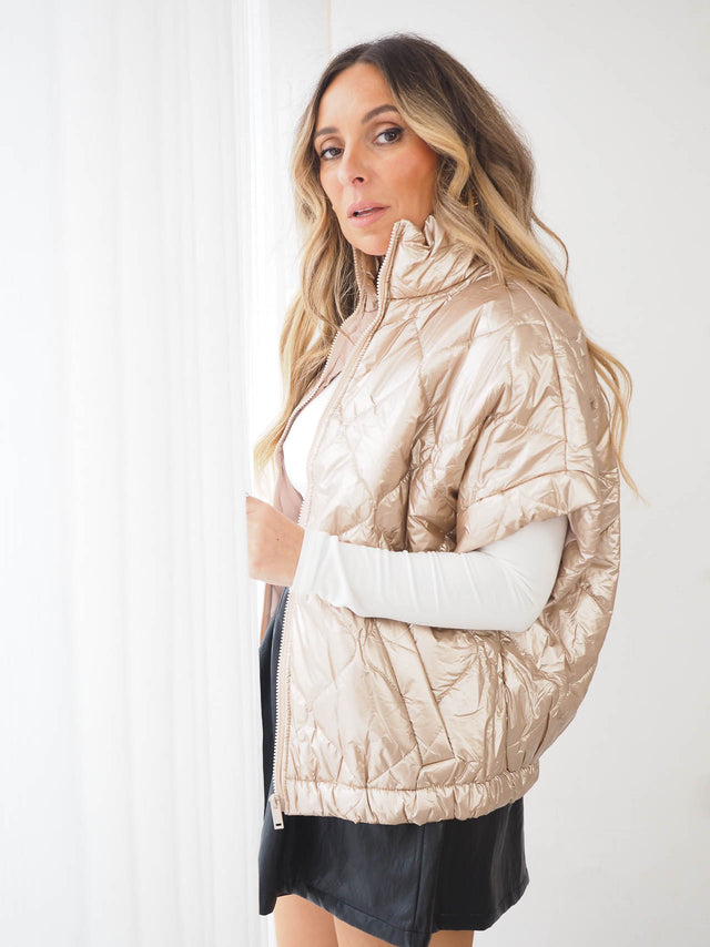 Colete Acolchoado Com Fecho