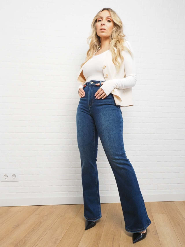 FLARE FIT BLUE JEANS