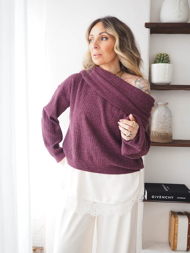 Camisola Malha Gola Larga