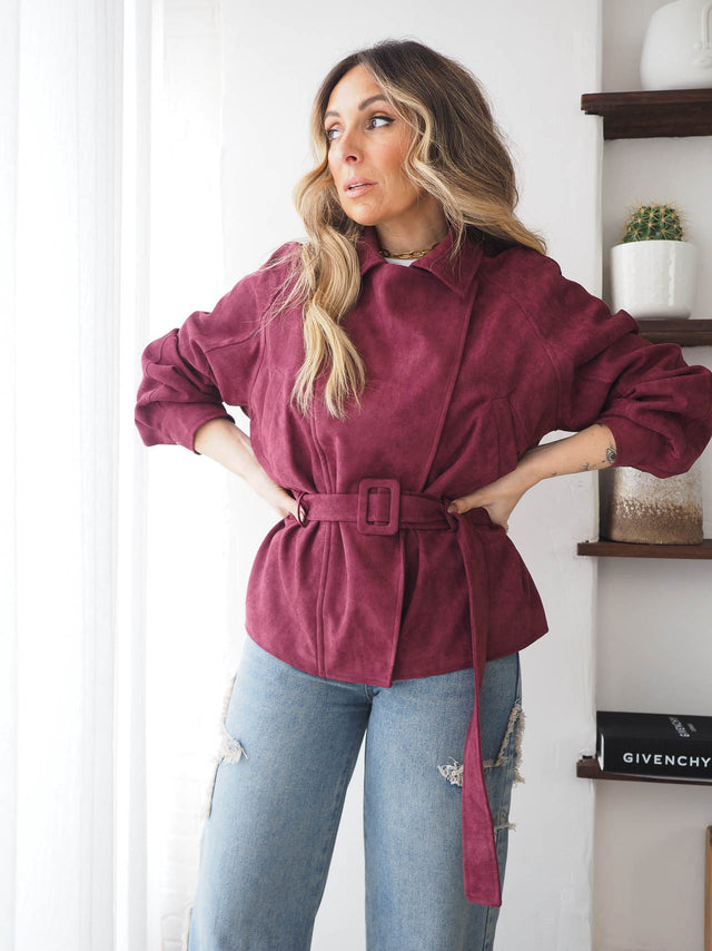 Casaco Efeito Camurça