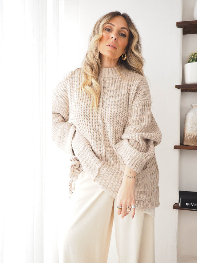 Camisolão de Malha Bolsos