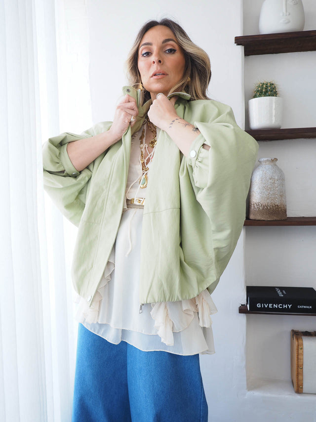 Oversized Faux Leather Jacket