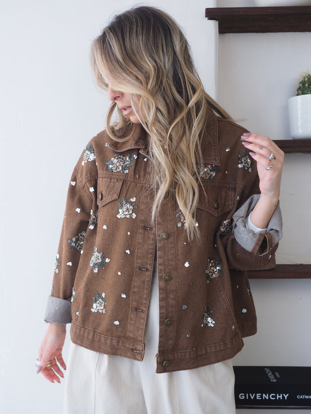 Sequined Denim Jacket