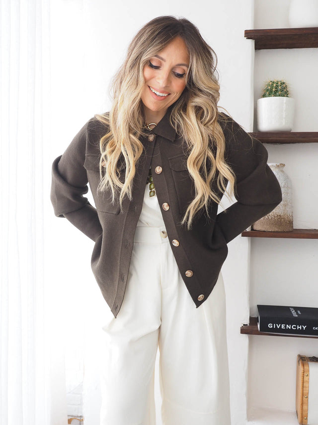 Knitted Jacket with Pockets