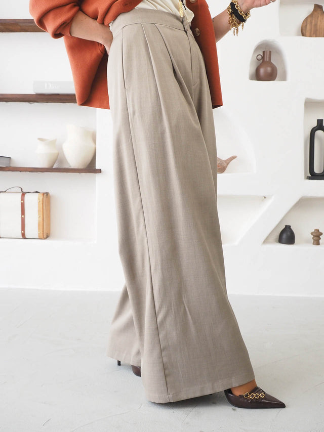 Calças Pantalona de Pregas