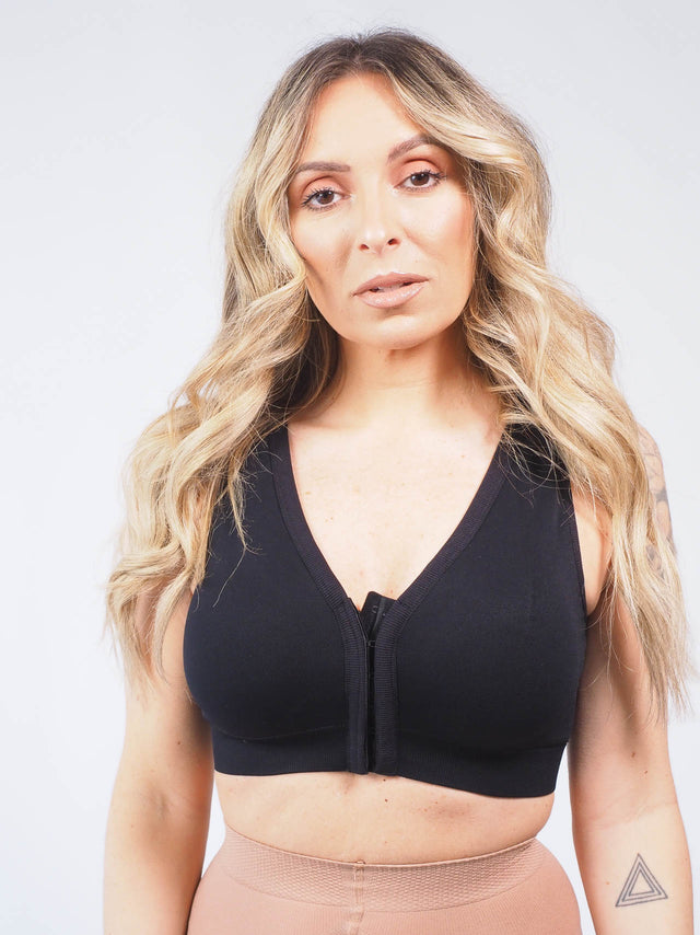 SPORTS BRA WITH HIGH SUPPORT AND FRONT OPENING