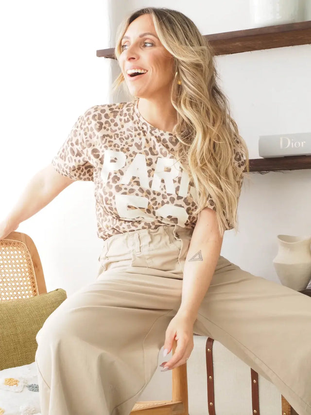 T-shirt à imprimé animal