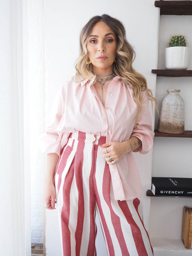 Camisa Básica Com Pregas