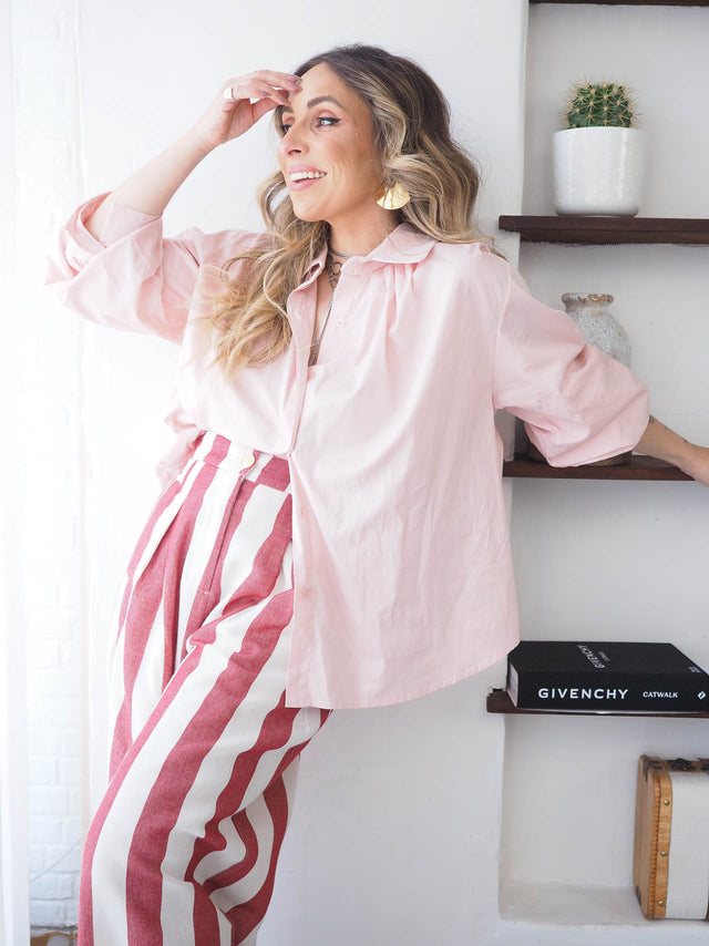 Camisa Básica Com Pregas