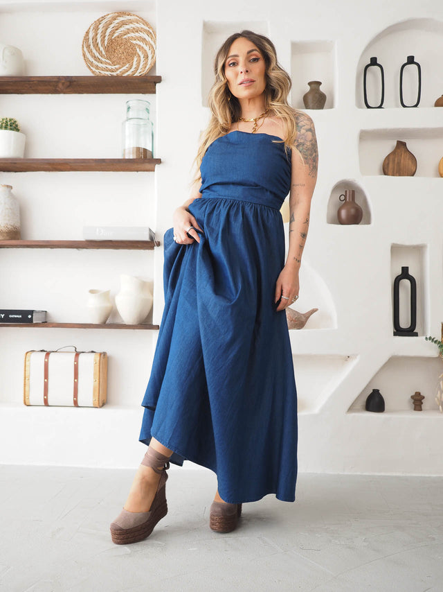 Vestido de Ganga Midi