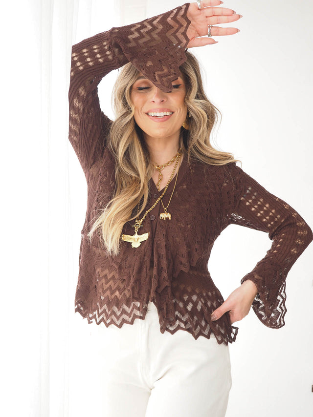 Casaco Renda Com Folho