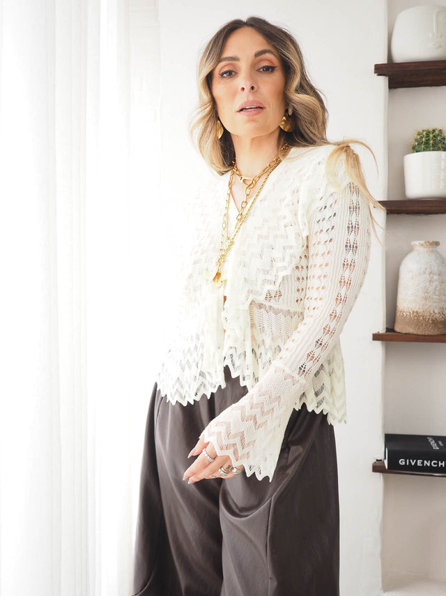 Casaco Renda Com Folho