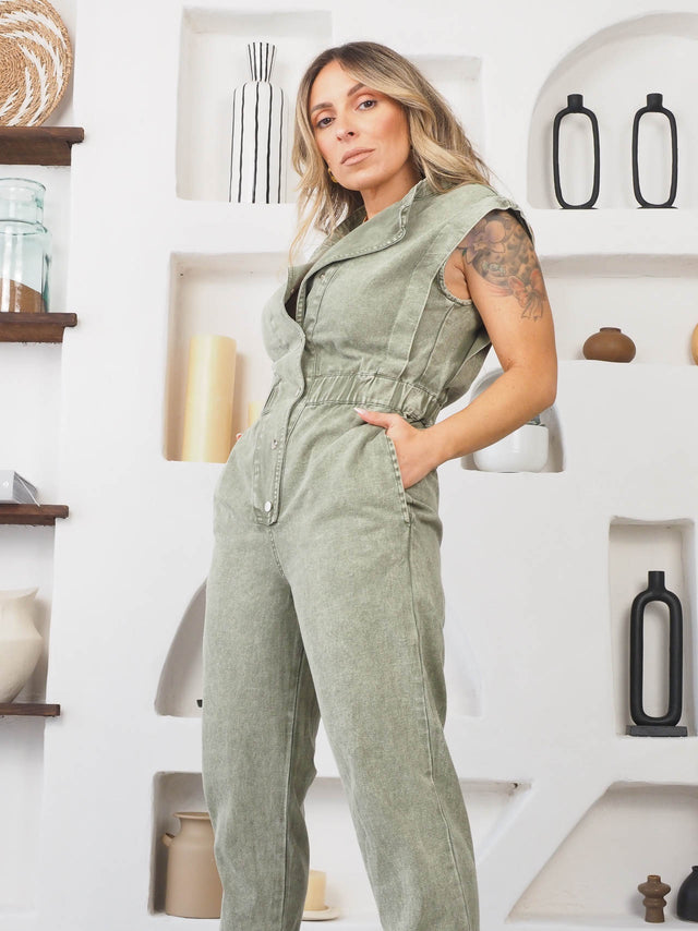 JEAN OVERALL WITH CAVA SLEEVE