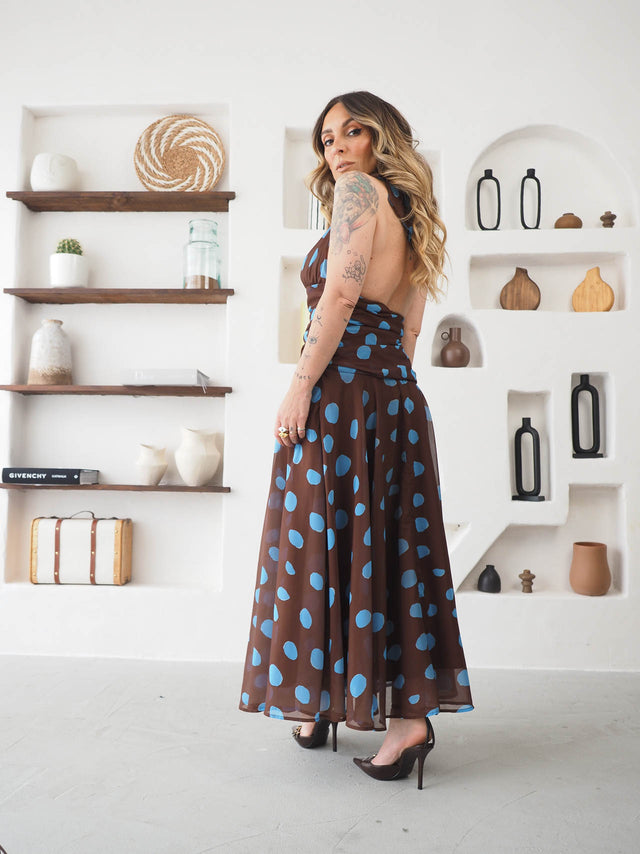 Vestido Halter Bolas